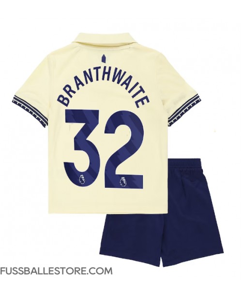 Günstige Everton Jarrad Branthwaite #32 Auswärts Trikotsatzt Kinder 2025-26 Kurzarm (+ Kurze Hosen)